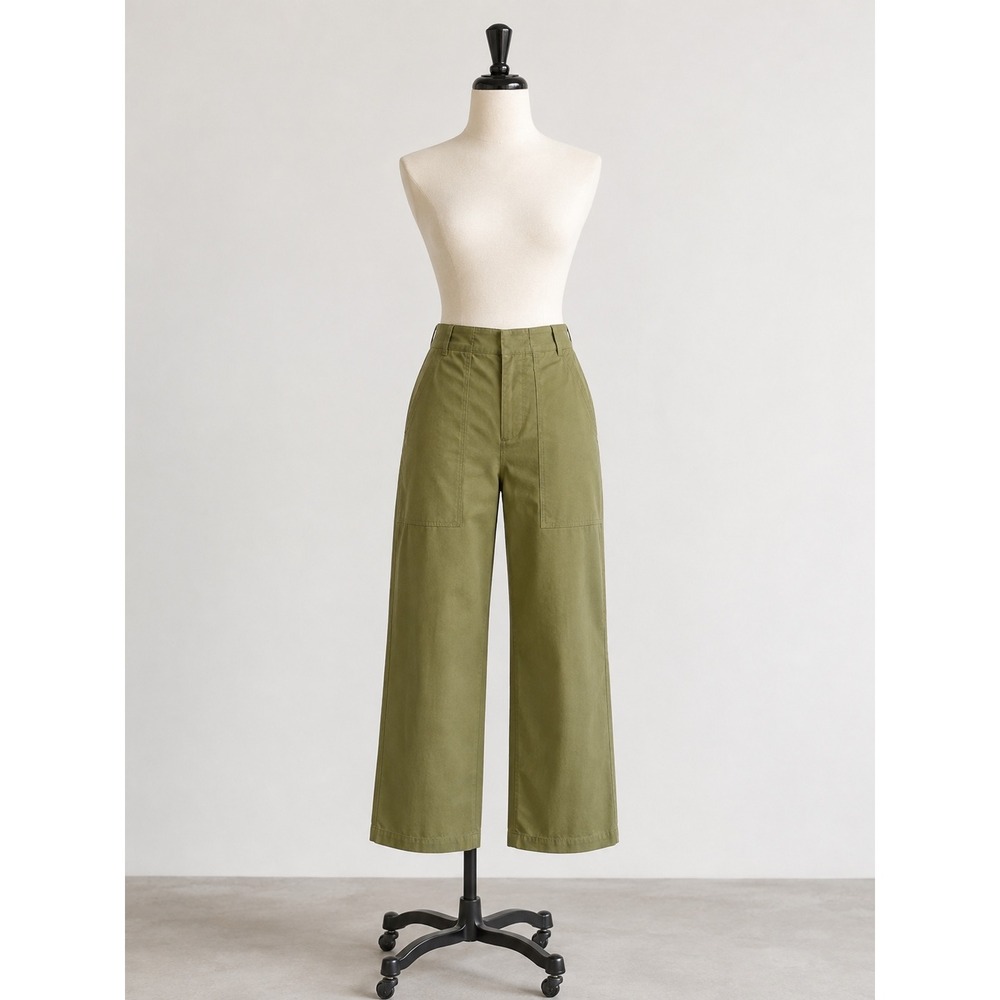 A.L.C. Fatigue Military Pants Cargo Wide Leg‎ Baggy Olive Size 10